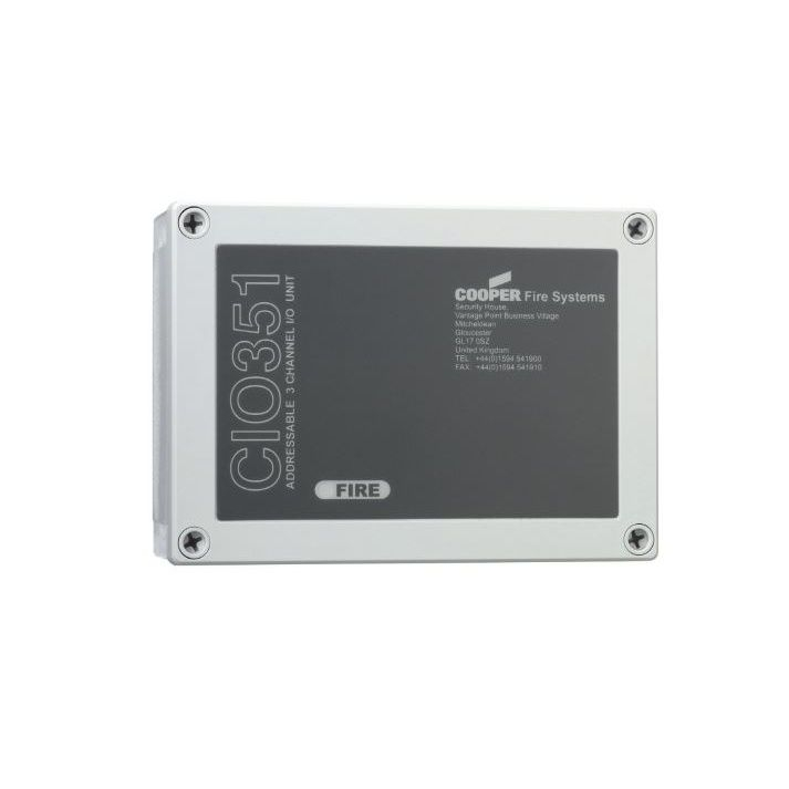 Cooper CIO351S címezhető 3 felügyelt bemenetes és 3 kimenetes monitor és vezérlő modul, némítható (MIO324S)