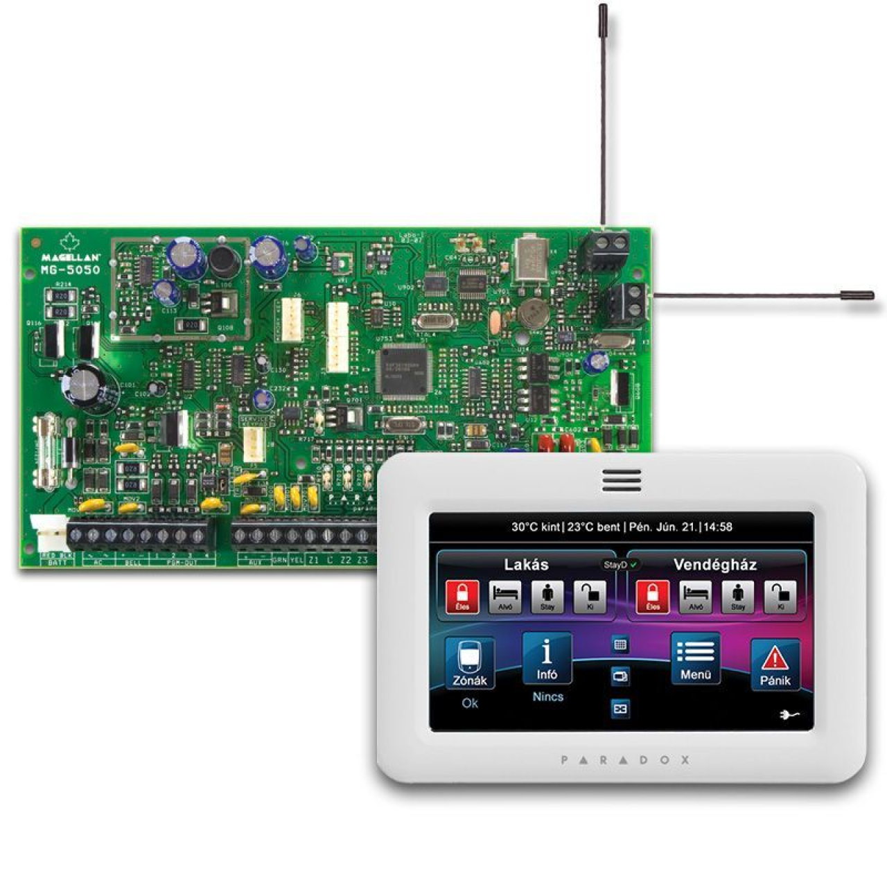 Paradox MG5050+ és TM50W fehér szett